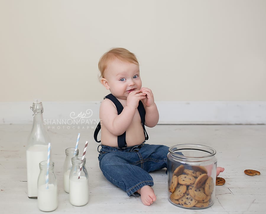 Nashville TN Baby Photographer  Cookies and Milk | {Nashville TN First Birthday Photographer}