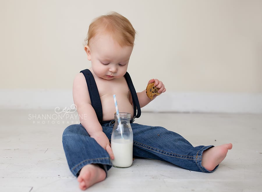 Nashville TN Baby Photographer  Cookies and Milk | {Nashville TN First Birthday Photographer}