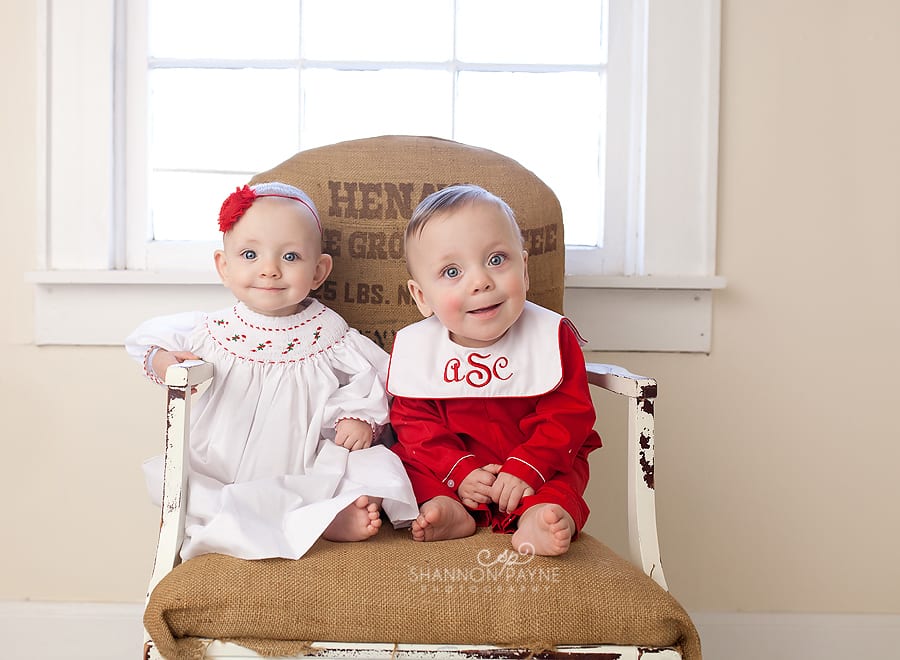 Nashville TN Twin Baby Photographer | Shannon Payne Photography A & A Twins turn 1 | {Hendersonville Baby Photographer}