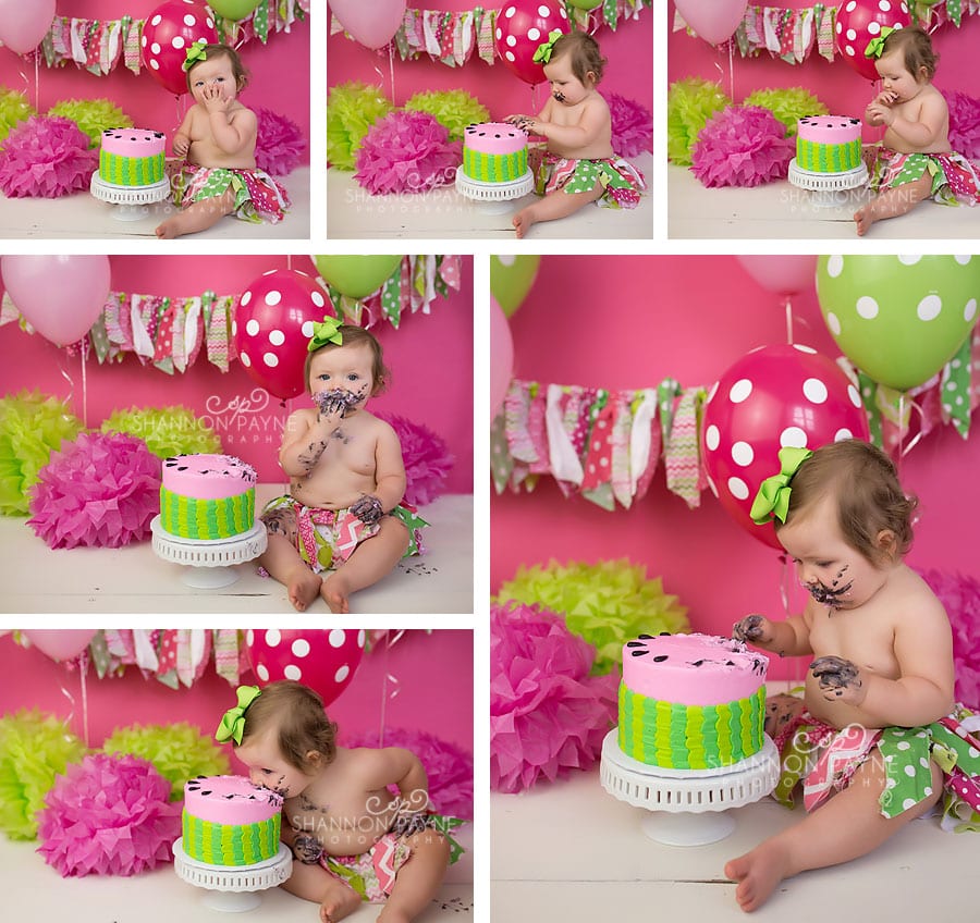 Sophie's Watermelon Cake Smash | {Nashville Hendersonville Baby Photographer}