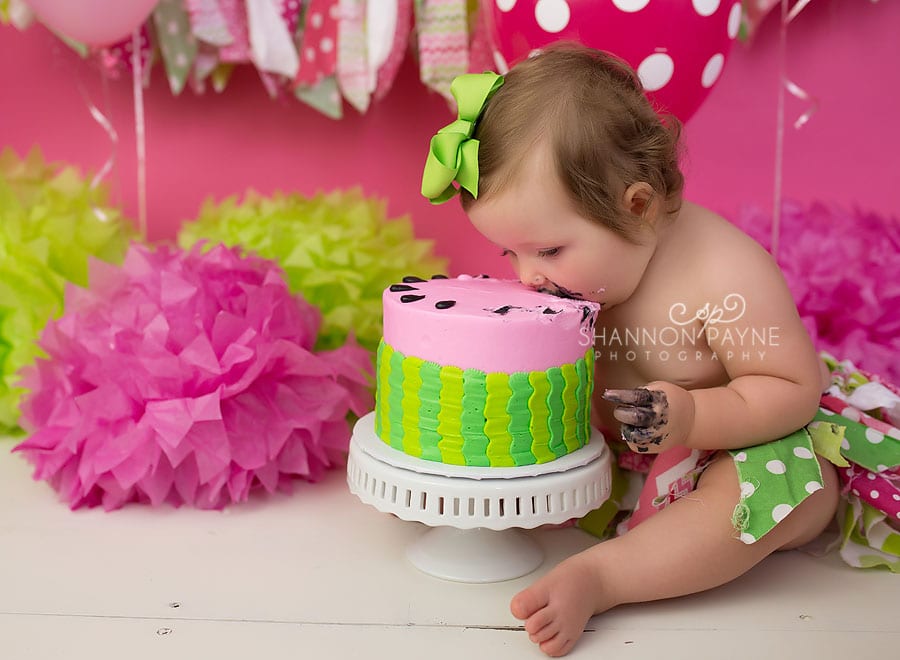 Sophie's Watermelon Cake Smash | {Nashville Hendersonville Baby Photographer}
