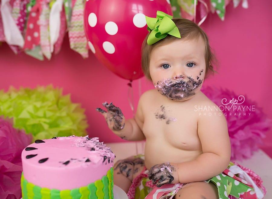 Sophie's Watermelon Cake Smash | {Nashville Hendersonville Baby Photographer}