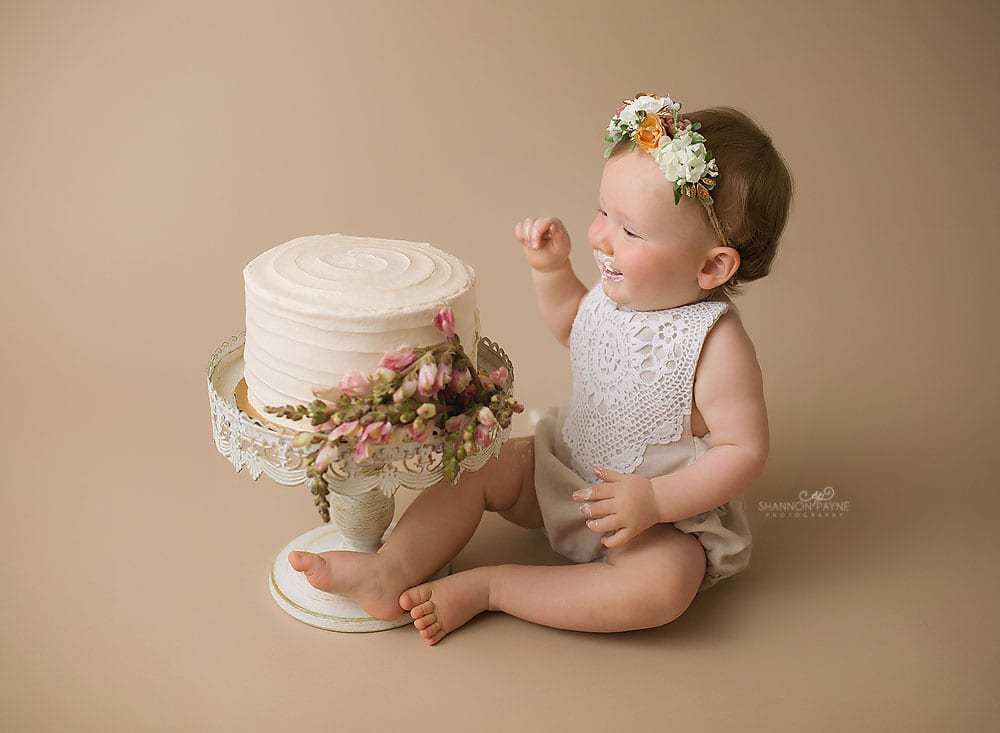  Styled Cake Smash Photography Nashville | Amelia